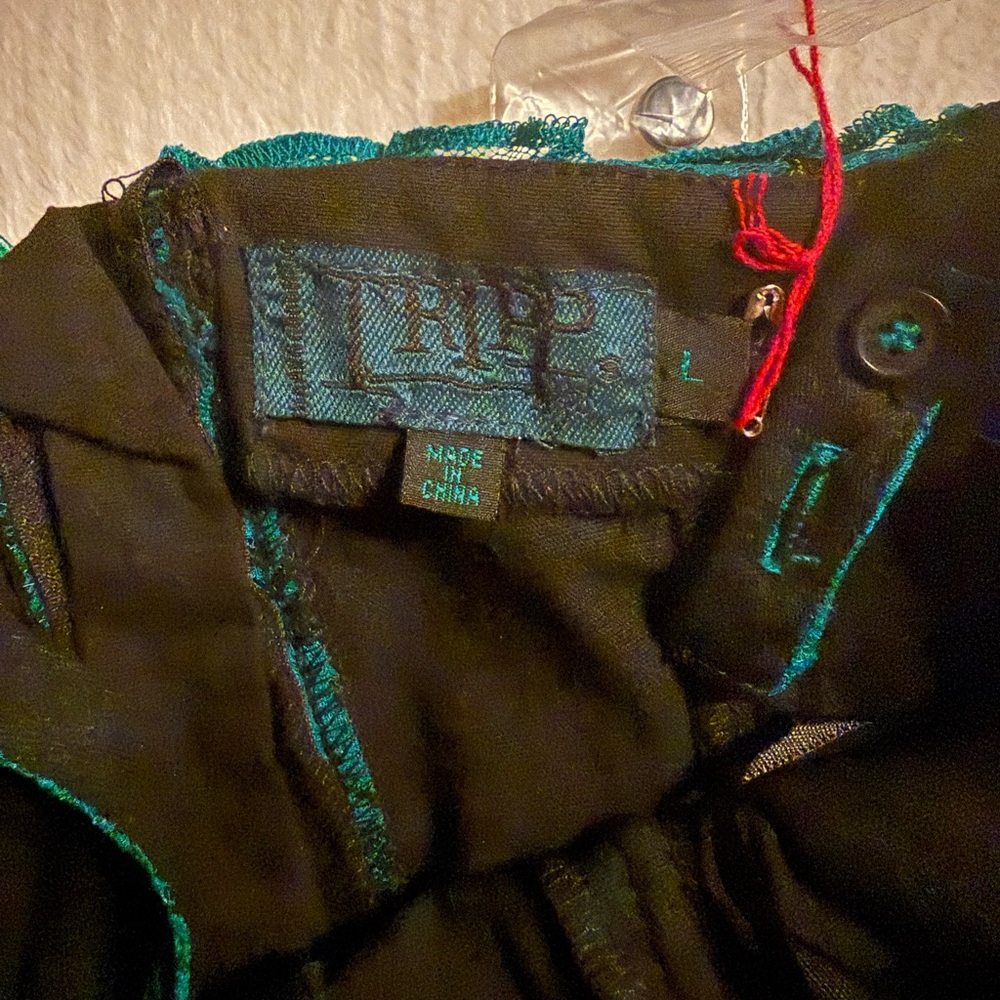 Vintage Y2K Hot Topic Emerald Black Lace Brocade Corset Bustier Top NWT Size L - Picture 5 of 10